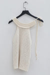 SWAYING/KNIT crochet collar strappy vest SW24SS1T21 white
